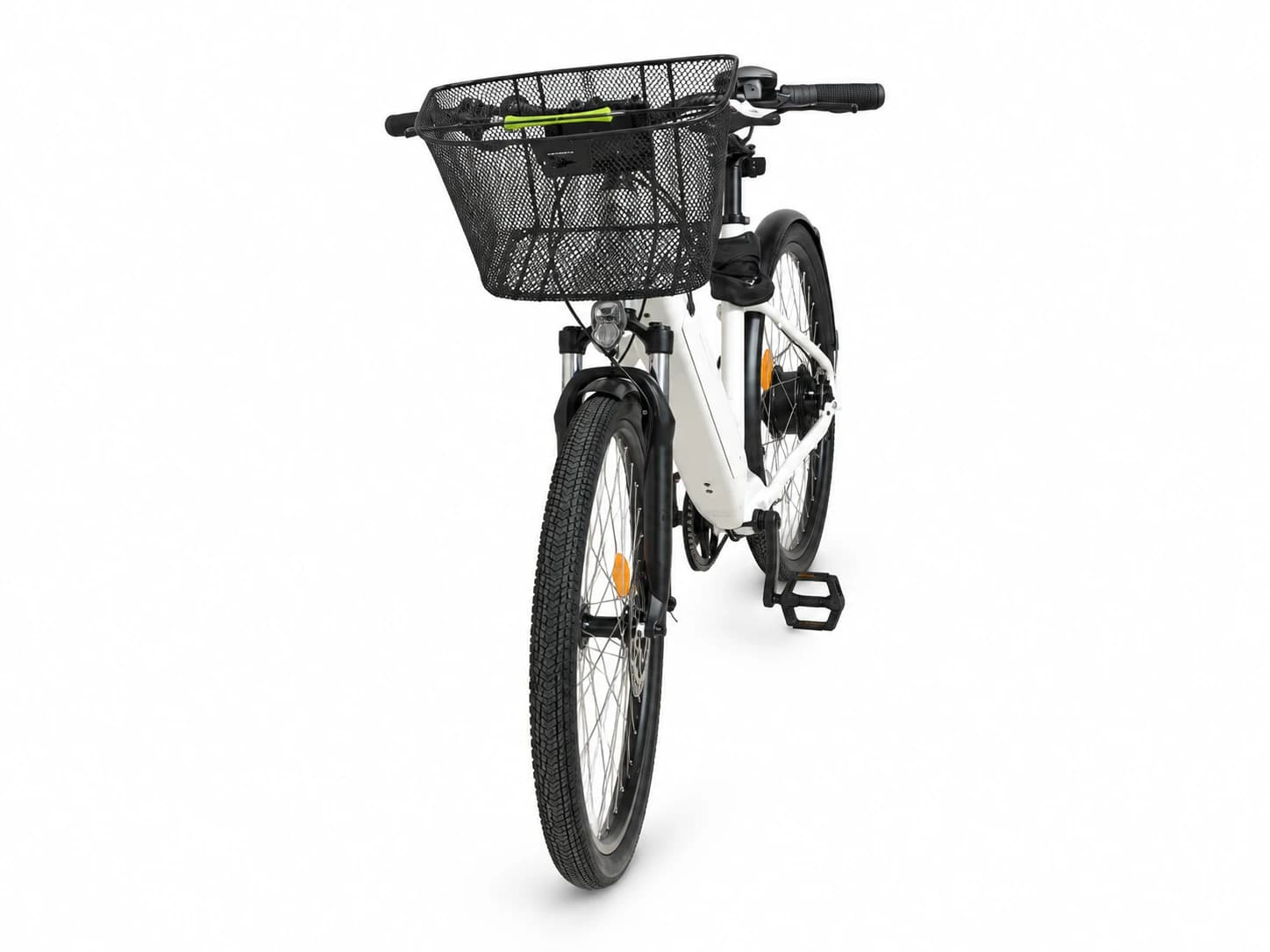 Front view with basket and suspension